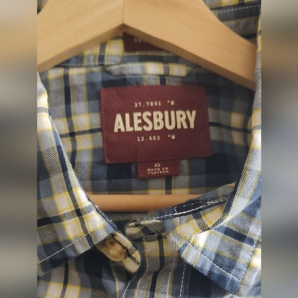 ALESBURY Mens Long Sleeve Dress Shirt Size XL - Picture 3 of 5